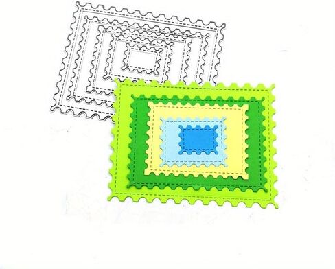 5PCS/Set Frames Square Card Curves Border Metal Cutting Dies for DIY Scrapbook Cutting Die Paper Cards Embossed Decorative Craft in Saudi Arabia