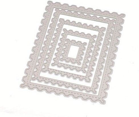 5PCS/Set Frames Square Card Curves Border Metal Cutting Dies for DIY Scrapbook Cutting Die Paper Cards Embossed Decorative Craft in Saudi Arabia