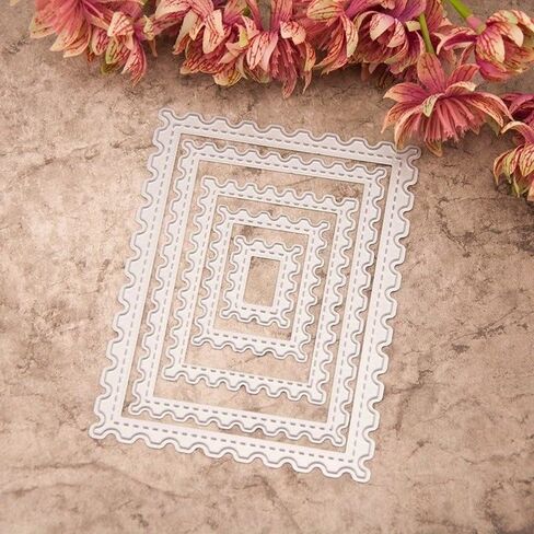 5PCS/Set Frames Square Card Curves Border Metal Cutting Dies for DIY Scrapbook Cutting Die Paper Cards Embossed Decorative Craft in Saudi Arabia