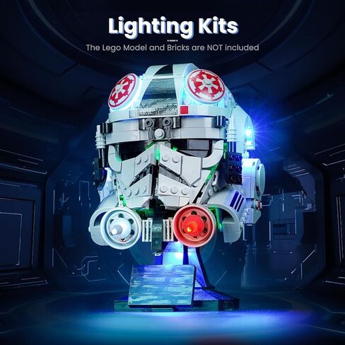 Light Kit for Lego at-at Driver Helmet 75429，Innovative Led Lighting Kit Light Design and Configuration Compatible with Lego 75429 Building Blocks Model - NOT Included The Model Set in Saudi Arabia