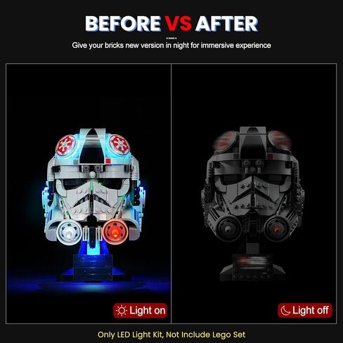 Light Kit for Lego at-at Driver Helmet 75429，Innovative Led Lighting Kit Light Design and Configuration Compatible with Lego 75429 Building Blocks Model - NOT Included The Model Set in Saudi Arabia
