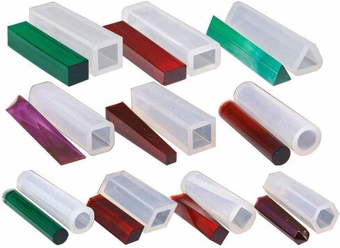 10pcs Silicone Molds Mixed Geometric Shape Square Rectangle Column Soft Epoxy Resin Jewelry Casting Molds for Jewelry Making DIY Craft Tools Soap Dried Flower Storage Home Decoration Ornament in Saudi Arabia