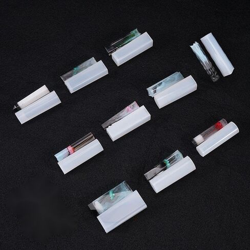 10pcs Silicone Molds Mixed Geometric Shape Square Rectangle Column Soft Epoxy Resin Jewelry Casting Molds for Jewelry Making DIY Craft Tools Soap Dried Flower Storage Home Decoration Ornament in Saudi Arabia