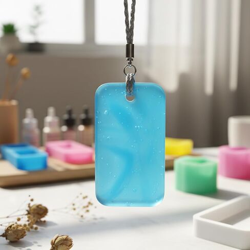 Resin Keychain Molds, 20 PCS Rectangle Jewelry Casting Molds Silicone Mold Keychain Charms Epoxy Resin-Mold Tag Resin Casting Mold for DIY Gem Cabochon, Earring, Necklace Jewelry Making in Saudi Arabia