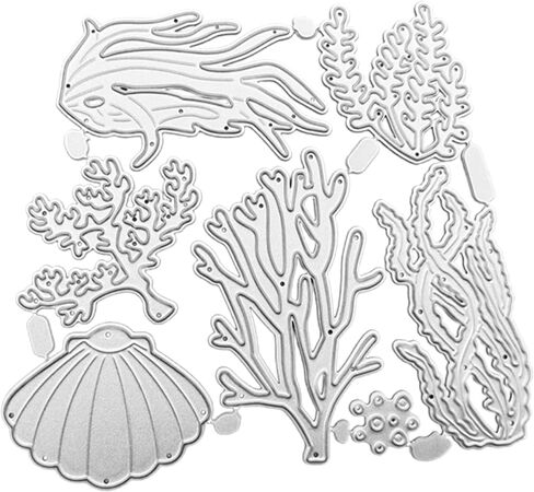 Sea Creatures Die Cut for Card Making, Sea Creatures Metal Cutting Dies Congratulations Die Cuts Happy Birthday Embossing Stencils Template for DIY Scrap-Booking Decor Wedding Birthday Blessing Card in Saudi Arabia