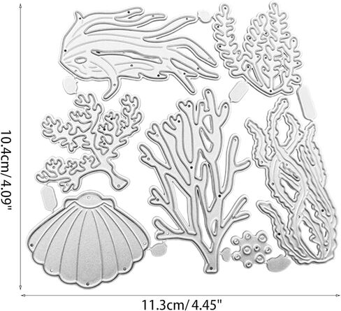 Sea Creatures Die Cut for Card Making, Sea Creatures Metal Cutting Dies Congratulations Die Cuts Happy Birthday Embossing Stencils Template for DIY Scrap-Booking Decor Wedding Birthday Blessing Card in Saudi Arabia