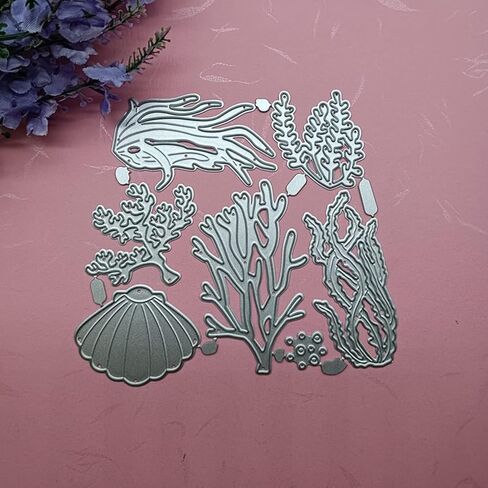 Sea Creatures Die Cut for Card Making, Sea Creatures Metal Cutting Dies Congratulations Die Cuts Happy Birthday Embossing Stencils Template for DIY Scrap-Booking Decor Wedding Birthday Blessing Card in Saudi Arabia