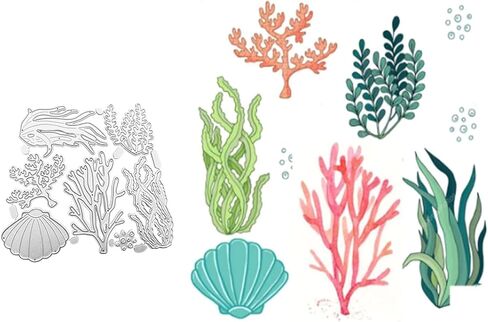 Sea Creatures Die Cut for Card Making, Sea Creatures Metal Cutting Dies Congratulations Die Cuts Happy Birthday Embossing Stencils Template for DIY Scrap-Booking Decor Wedding Birthday Blessing Card in Saudi Arabia