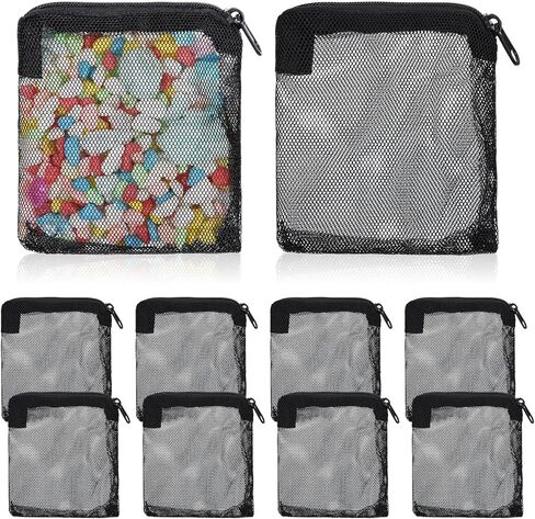10 Pcs Aquarium Filter Media Bags, 3.9 x 3.9 Inch Fish Tank Fine Mesh Bag with Zipper Fine Mesh Bag Aquarium Reusable Meshes Bags for Activated Carbon Filters Balls Filters Stones in Saudi Arabia