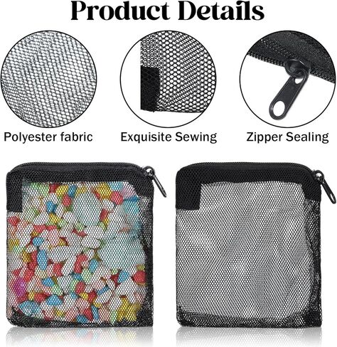 10 Pcs Aquarium Filter Media Bags, 3.9 x 3.9 Inch Fish Tank Fine Mesh Bag with Zipper Fine Mesh Bag Aquarium Reusable Meshes Bags for Activated Carbon Filters Balls Filters Stones in Saudi Arabia