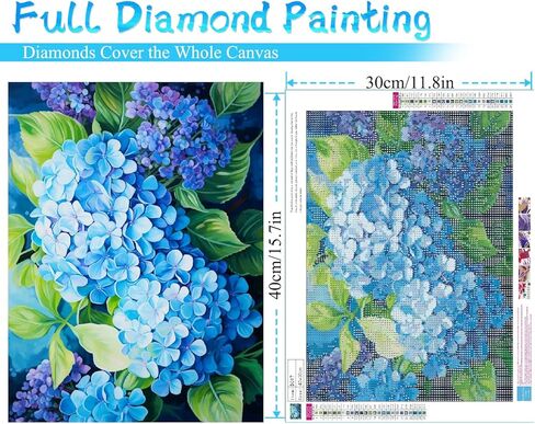 mrmioom 5d الكوبية الماس مجموعات الفن للبالغين، الزهور الماس مجموعات الرسم للبالغين، diy الحفر الكامل الماس اللوحة زهرة جوهرة الفن والحرف 12x16 بوصة in Kuwait