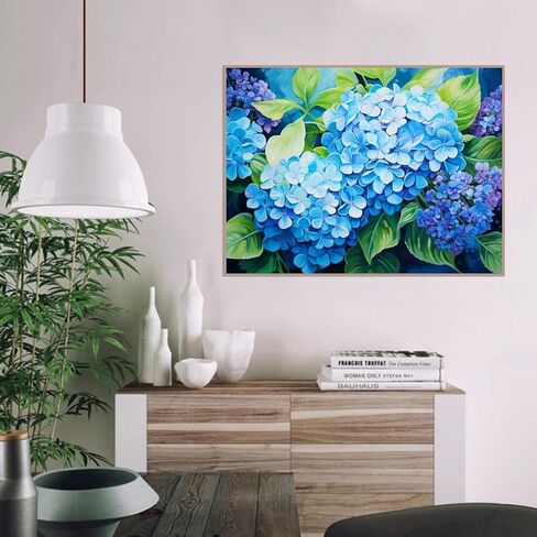 mrmioom 5d الكوبية الماس مجموعات الفن للبالغين، الزهور الماس مجموعات الرسم للبالغين، diy الحفر الكامل الماس اللوحة زهرة جوهرة الفن والحرف 12x16 بوصة in Kuwait