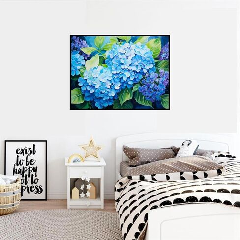 mrmioom 5d الكوبية الماس مجموعات الفن للبالغين، الزهور الماس مجموعات الرسم للبالغين، diy الحفر الكامل الماس اللوحة زهرة جوهرة الفن والحرف 12x16 بوصة in Kuwait