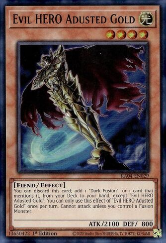Evil Hero Adusted Gold (UR) - RA04-EN029 - نادر جدًا - الإصدار الأول in Kuwait
