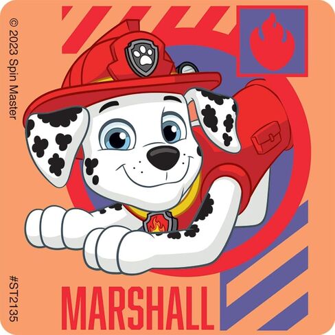 SmileMakers PAW Patrol Signature Stickers, Multicolor, Paper, 2.5 Inches, Square Shape, 100 Count, Made in USA in Saudi Arabia