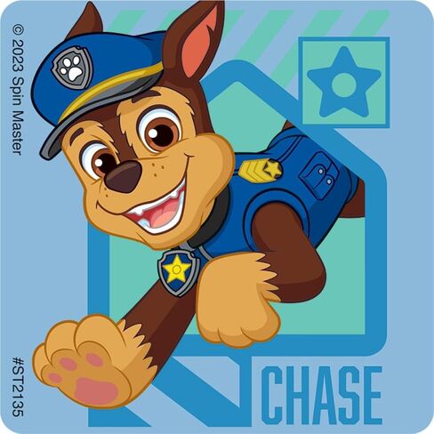 SmileMakers PAW Patrol Signature Stickers, Multicolor, Paper, 2.5 Inches, Square Shape, 100 Count, Made in USA in Saudi Arabia