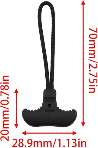 Lovelysp T-Shaped Zipper Extension Heavy T-Shaped Grip Zipper for Backpacks, Luggage, Sports Equipment Black 6pcs (Black) in Saudi Arabia