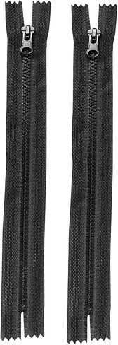 2PCS 8 inch Separating Jacket Zippers for Sewing Coats Jacket Zipper Black Molded Plastic Zippers Bulk in Saudi Arabia
