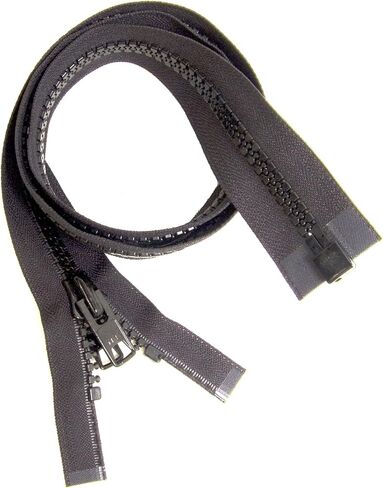 Zipper, Black #10 Separates at The Bottom, Marine Grade Metal Tab Slider, Heavy Duty in Saudi Arabia