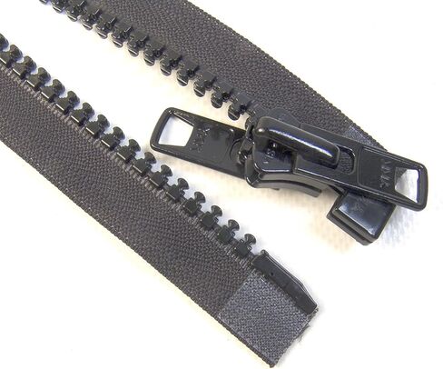 Zipper, Black #10 Separates at The Bottom, Marine Grade Metal Tab Slider, Heavy Duty in Saudi Arabia