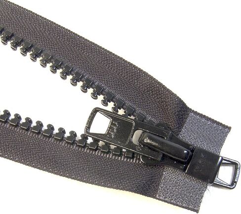 Zipper, Black #10 Separates at The Bottom, Marine Grade Metal Tab Slider, Heavy Duty in Saudi Arabia