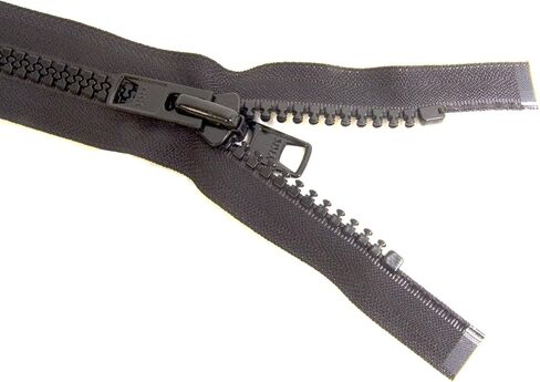 Zipper, Black #10 Separates at The Bottom, Marine Grade Metal Tab Slider, Heavy Duty in Saudi Arabia