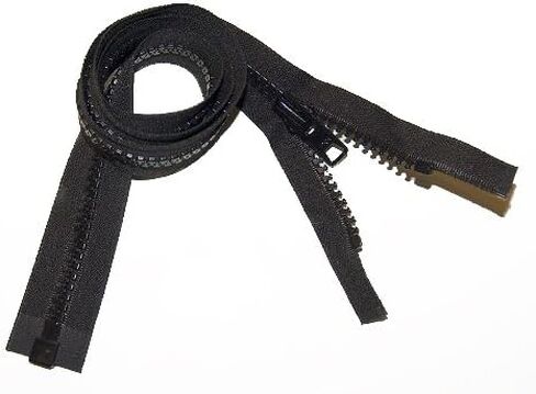 Zipper, Black #10 Separates at The Bottom, Marine Grade Metal Tab Slider, Heavy Duty in Saudi Arabia