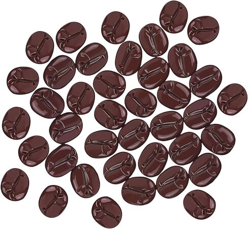 40 Pcs Brown Resin Coffee Beans Flatback Buttons, Mini Faux Coffee Bean Embellishments for DIY Crafts, Jewelry Making, Nail Art, Home Decor in Saudi Arabia