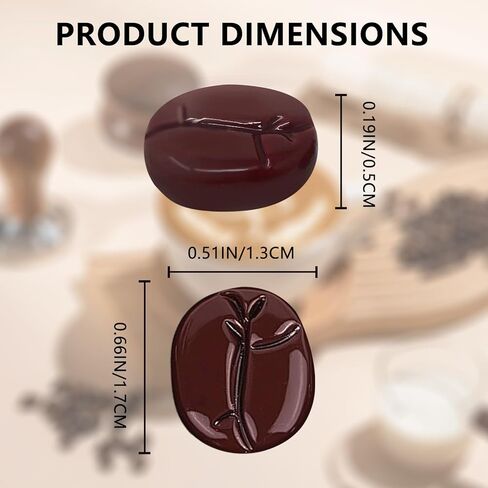 40 Pcs Brown Resin Coffee Beans Flatback Buttons, Mini Faux Coffee Bean Embellishments for DIY Crafts, Jewelry Making, Nail Art, Home Decor in Saudi Arabia