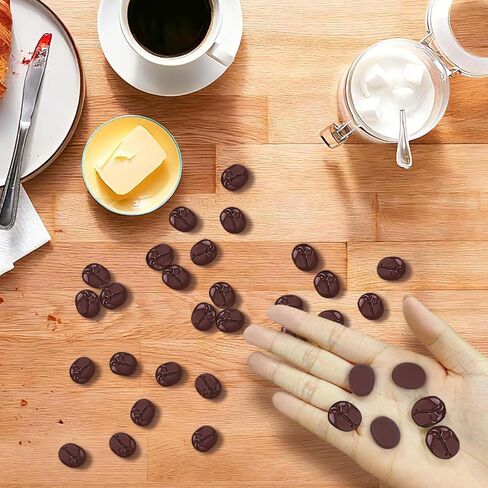 40 Pcs Brown Resin Coffee Beans Flatback Buttons, Mini Faux Coffee Bean Embellishments for DIY Crafts, Jewelry Making, Nail Art, Home Decor in Saudi Arabia