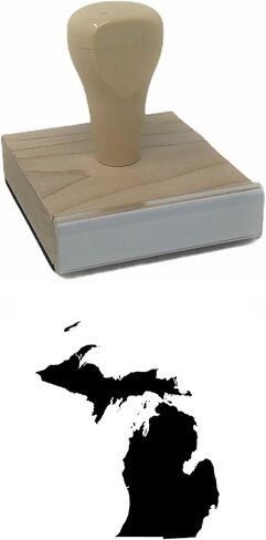 Infusion Michigan State Rubber Stamp, 2 X 2'' Wood Stamp in Saudi Arabia