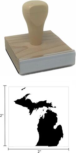 Infusion Michigan State Rubber Stamp, 2 X 2'' Wood Stamp in Saudi Arabia