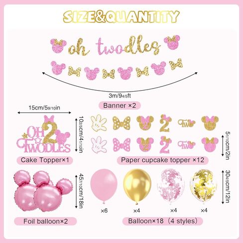 166 Pcs Oh Twodles Birthday Party Supplies Girl, 2nd Birthday Decorations for Girl Paper Plates Napkins Cups Tablecloth Banner for Pink Gold Oh Twodles Birth day Decorations for Girls Serve 16 Guests in Saudi Arabia