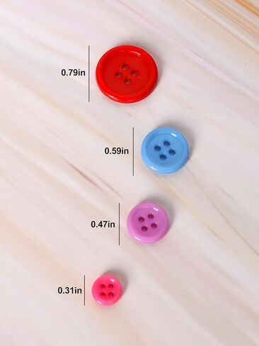 660 Pcs Assorted Sizes Resin Buttons, Multicolor Round Craft Buttons for Sewing DIY Crafts in Saudi Arabia