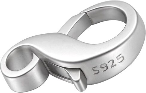 S925 Double Opening Lobster Claw Clasp, Hypoallergenic Necklace Extenders Jewelry Clasp, Spring Rings Connector Clips for Bracelet Anklet Jewelry Making- Silver in Saudi Arabia