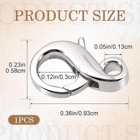 S925 Double Opening Lobster Claw Clasp, Hypoallergenic Necklace Extenders Jewelry Clasp, Spring Rings Connector Clips for Bracelet Anklet Jewelry Making- Silver in Saudi Arabia