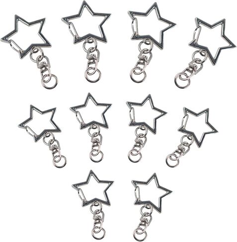 pson 30Pcs Star Shaped Metal Spring Snap Keychain, Pentagram Design Swivel Clasp for DIY Crafts, Jewelry Making, Bag Accessories, Creative Projects(Gold) in Saudi Arabia