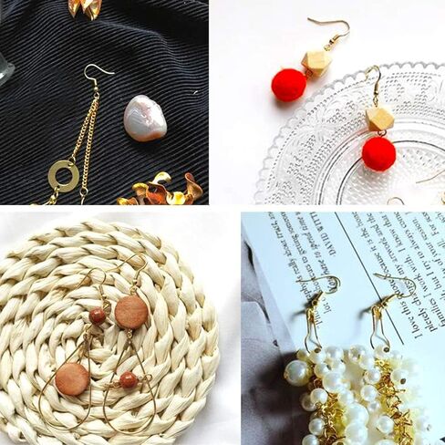 100pcs Earring Hooks with Ball and Coil, Hypo Allergenic Plated Gold Ear Wires with Transparent Storage Box, for DIY Jewelry Making in Saudi Arabia