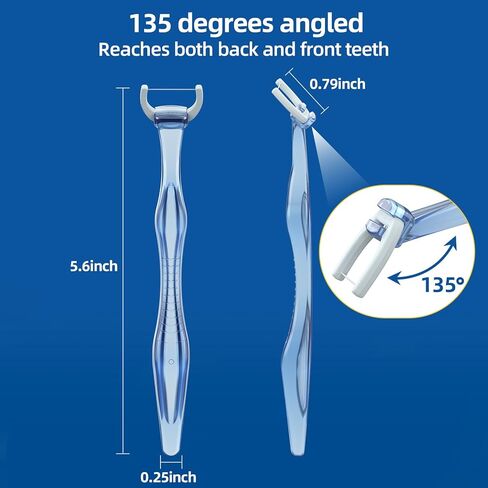 اعواد تنظيف الاسنان ذات الخط المزدوج عالية المتانة مع حافظات محمولة، 250 قطعة in Kuwait