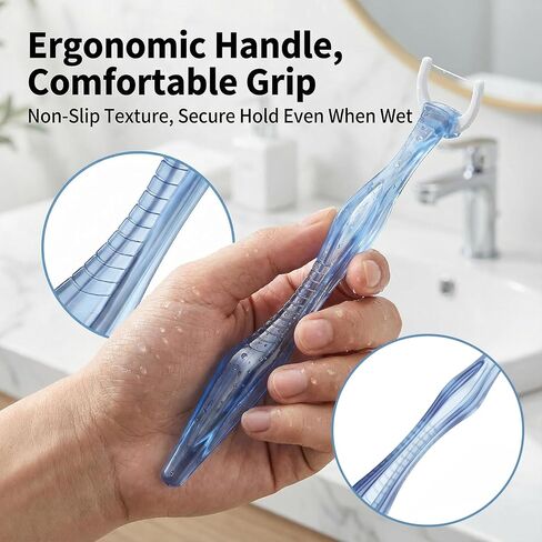 اعواد تنظيف الاسنان ذات الخط المزدوج عالية المتانة مع حافظات محمولة، 250 قطعة in Kuwait