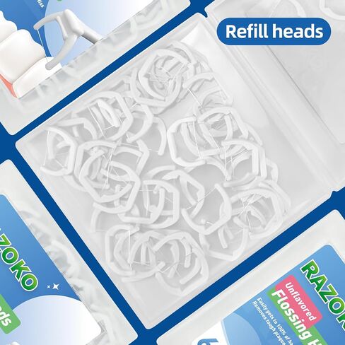 اعواد تنظيف الاسنان ذات الخط المزدوج عالية المتانة مع حافظات محمولة، 250 قطعة in Kuwait