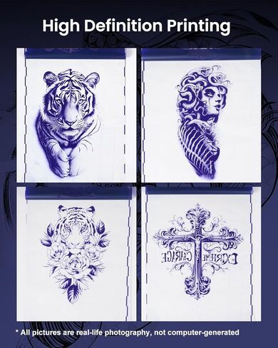 Phomemo Premium Tattoo Transfer Paper - 100 Sheets of Professional Stencil Paper for Tattooing, A4 Size Tattoo Thermal Transfer Paper for DIY Designs - Tattoo Kit for Tattoo Artist (100PCS) in Saudi Arabia