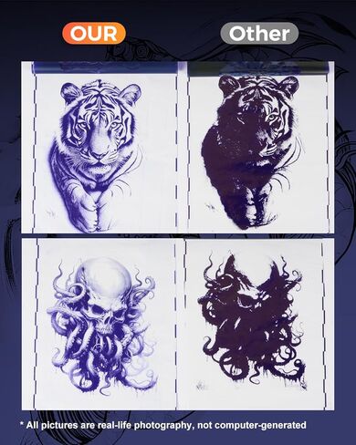 Phomemo Premium Tattoo Transfer Paper - 100 Sheets of Professional Stencil Paper for Tattooing, A4 Size Tattoo Thermal Transfer Paper for DIY Designs - Tattoo Kit for Tattoo Artist (100PCS) in Saudi Arabia