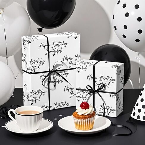ورق تغليف عيد ميلاد للنساء من WRAPAHOLIC - لفافة صغيرة - 17 بوصة × 16.5 قدم - ورق تغليف جميل لعيد ميلاد سعيد لصديق خاص، صديقة، زوجة in Saudi Arabia
