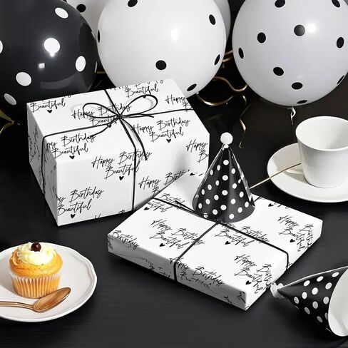 ورق تغليف عيد ميلاد للنساء من WRAPAHOLIC - لفافة صغيرة - 17 بوصة × 16.5 قدم - ورق تغليف جميل لعيد ميلاد سعيد لصديق خاص، صديقة، زوجة in Saudi Arabia