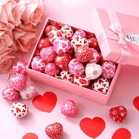 Honoson 108 Pcs Valentines Day Heart Stress Balls Jesus Loves You 1.57 Inch Mini Heart Stress Relief Balls Foam Ball Bulk for Valentine Party Gift Bag Fillers(Cute Style) in Saudi Arabia
