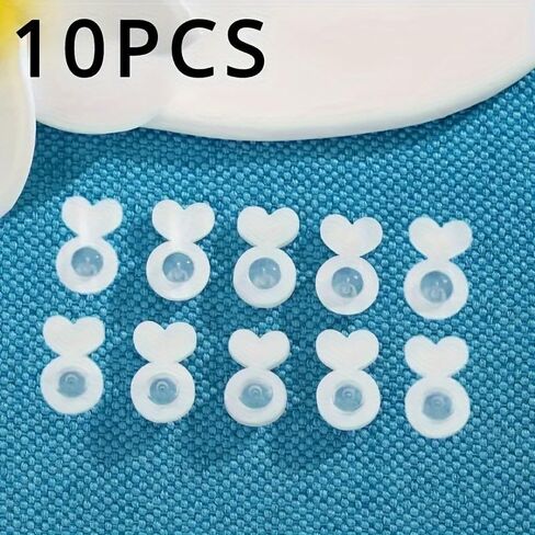 Secure Earring Lifters, Silicone and Acrylic Earring Support Backs – 5 Pairs Replacement Backs for Droopy or Pierced Ears in Saudi Arabia