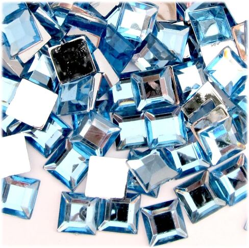 The Crafts Outlet 144pc Rhinestones Square 12mm - Flatback Royal Blue RBL in Saudi Arabia
