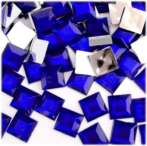 The Crafts Outlet 144pc Rhinestones Square 12mm - Flatback Royal Blue RBL in Saudi Arabia
