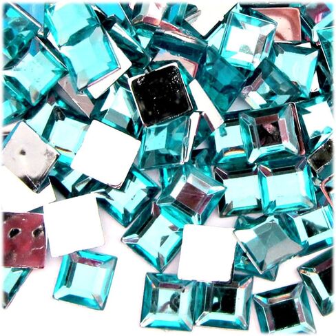 The Crafts Outlet 144pc Rhinestones Square 12mm - Flatback Royal Blue RBL in Saudi Arabia